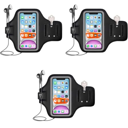 ZORBES® Armband for Mobile Phone Running, Waterproof Phone Holder for Running for iPhone 13, 12, 11, XR, Elastic Arm Band with Card Holder for Within 7in 's Mobile 3 PCS ZORBES® Armband for Mobile Phone Running, Waterproof Phone Holder for Running for iPhone 13, 12, 11, XR, Elastic Arm Band with Card Holder for Within 7in 's Mobile 3 PCS